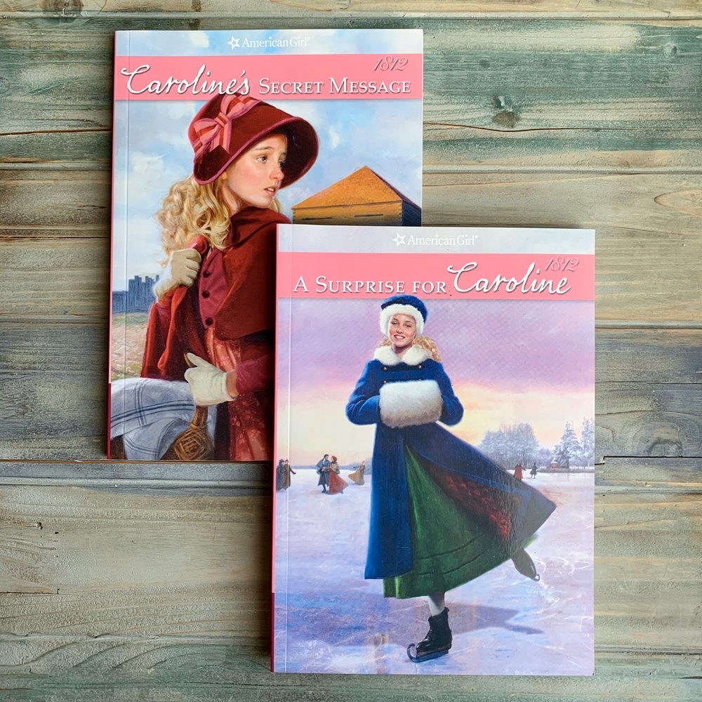 2 AMERICAN DOLL Books “Caroline’s Secret Message” & “A Surprise for Caroline”